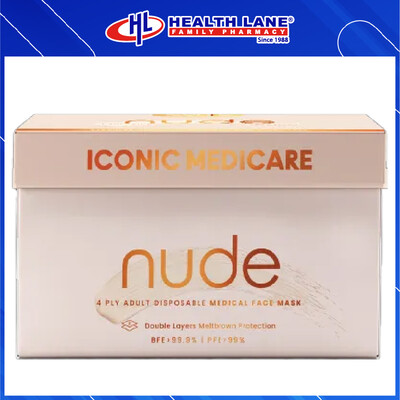 ICONIC  FACE MASK 4 PLY- NUDE SERIES 50'S